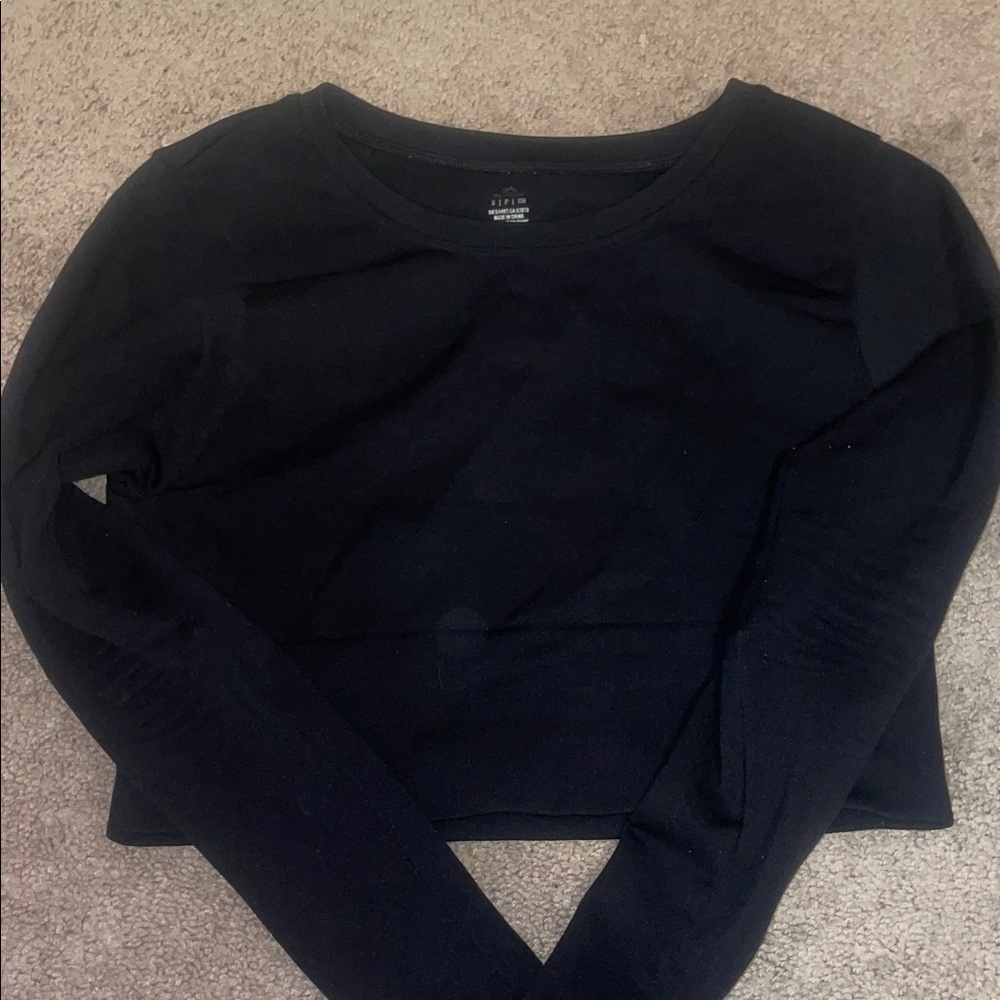 Aerie Classic Black Long Sleeve Tee